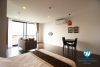 Lake view, bright, spacious, contemporary studio apartment for rent in Long Bien, Hanoi