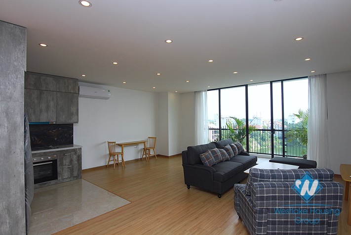Lake view 3 bedrooms apartment for rent in Au Co street, Tay Ho, Ha Noi