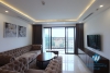 A royal 3 bedroom apartment for rent in D' Le Roi Soleil building, Xuan Dieu, Tay Ho