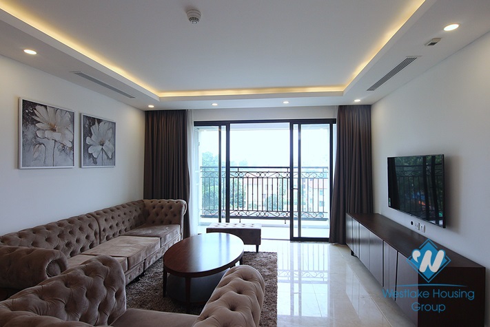 A royal 3 bedroom apartment for rent in D' Le Roi Soleil building, Xuan Dieu, Tay Ho