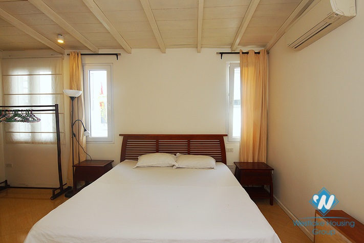 Nice two-bedroom apartment for rent in Yen phu village Street, Tay Ho, Hanoi