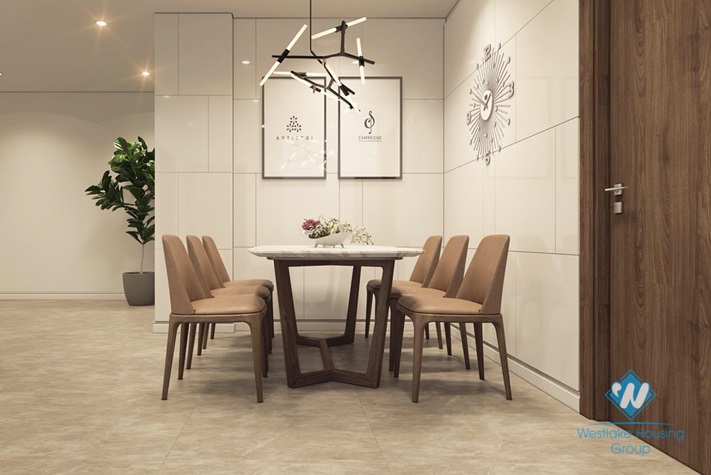 A high-end furnished apartment for rent in Ciputra Complex.