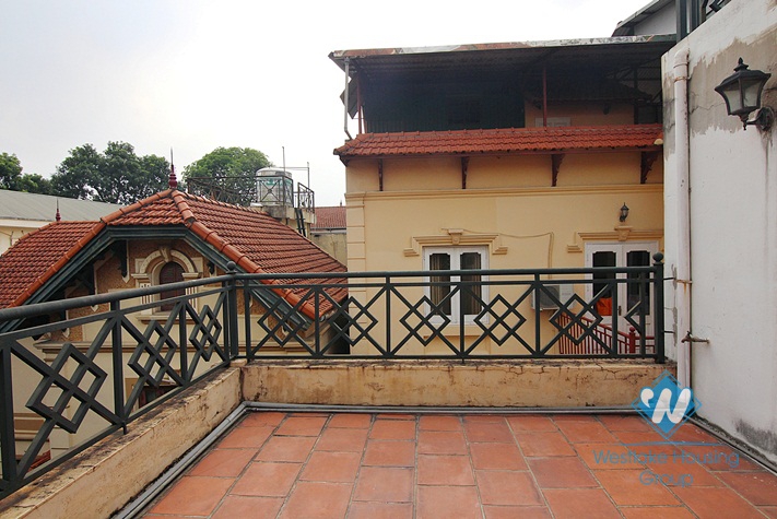 Nice house with large courtyard for rent in Tay Ho area, Westlake, Hanoi, Vietnam.