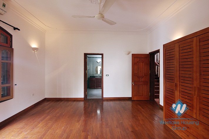 Nice house with large courtyard for rent in Tay Ho area, Westlake, Hanoi, Vietnam.