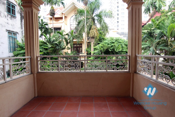 Nice house with large courtyard for rent in Tay Ho area, Westlake, Hanoi, Vietnam.