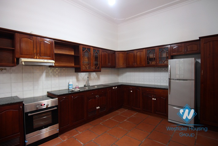 Nice house with large courtyard for rent in Tay Ho area, Westlake, Hanoi, Vietnam.