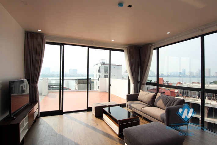 Gorgeous top floor with huge balcony apartment in Tay ho, Ha noi