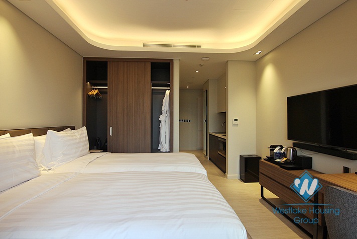 A high floor studio for rent in Dang thai mai, Tay ho, Ha noi