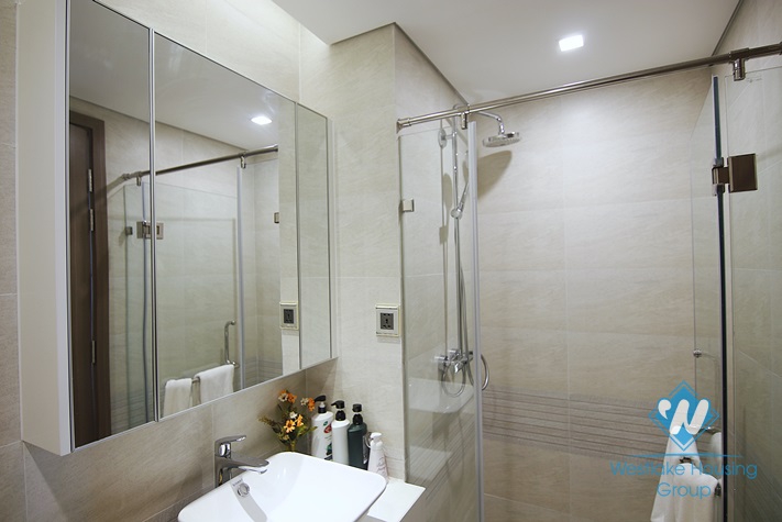 High floor 2 bedroom apartment for rent in M2 building Metropolis, Ba Dinh