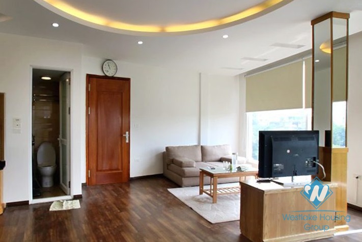 Lake view one bedroom apartment for rent in Truc Bach area
