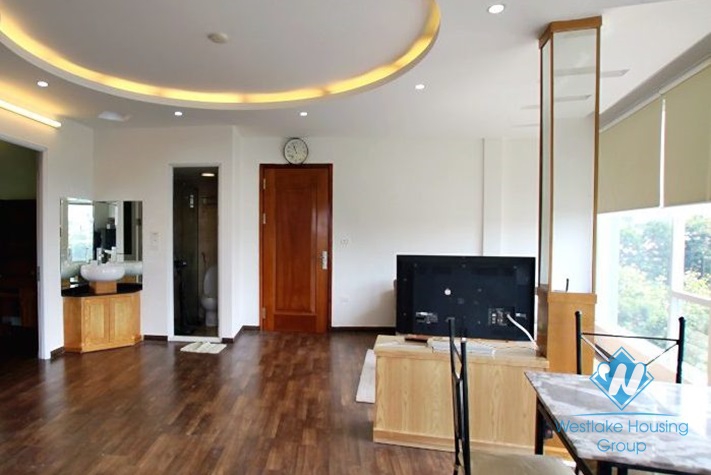 Lake view one bedroom apartment for rent in Truc Bach area