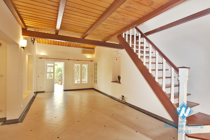 House with large yard and lake view available for rent in Westlake area, Tay Ho, Hanoi
