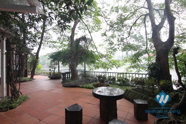 House with large yard and lake view available for rent in Westlake area, Tay Ho, Hanoi