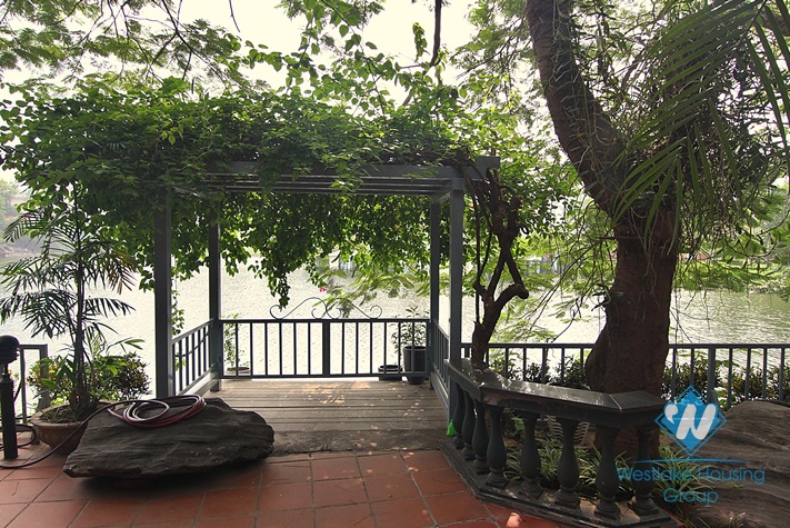 House with large yard and lake view available for rent in Westlake area, Tay Ho, Hanoi