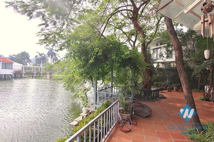 House with large yard and lake view available for rent in Westlake area, Tay Ho, Hanoi