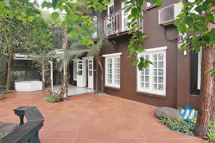 House with large yard and lake view available for rent in Westlake area, Tay Ho, Hanoi