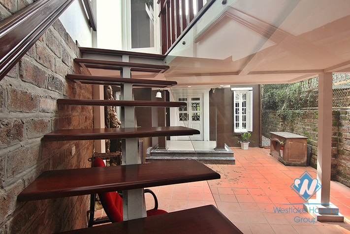 House with large yard and lake view available for rent in Westlake area, Tay Ho, Hanoi