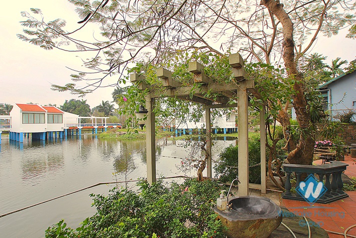 House with large yard and lake view available for rent in Westlake area, Tay Ho, Hanoi