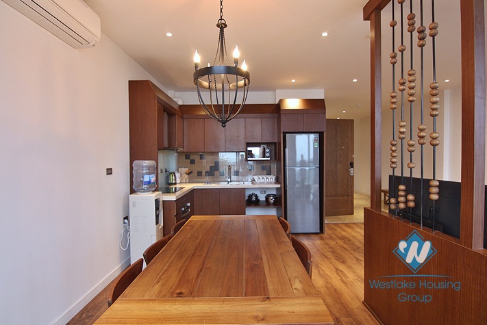 An exquisite 3 bedroom apartment for rent on Dang Thai Mai street