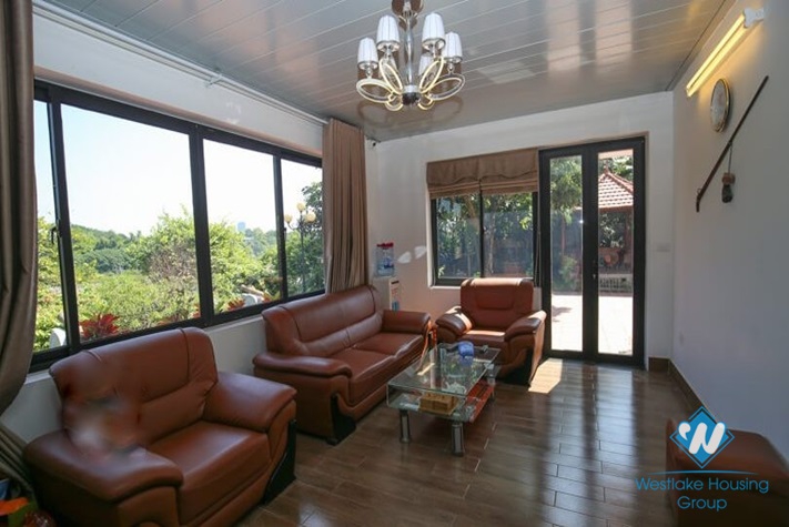 Big garden house for rent in Ngoc Thuy, Long Bien area 
