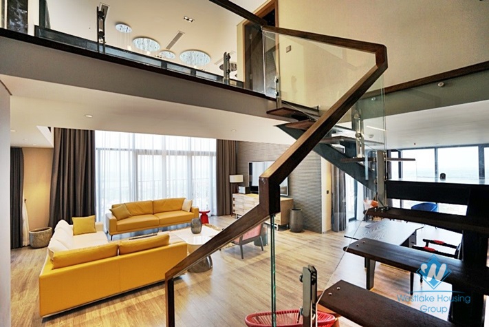 A marvelous duplex 2 bedroom apartment for rent in PentStudio Hanoi