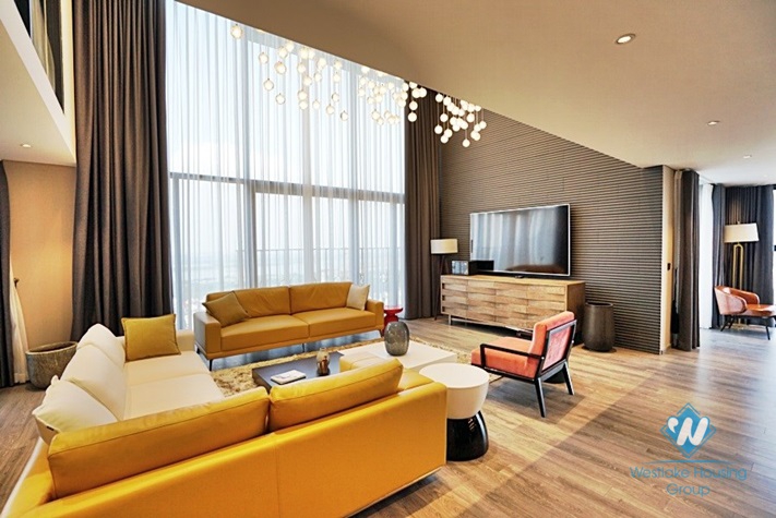 A marvelous duplex 2 bedroom apartment for rent in PentStudio Hanoi