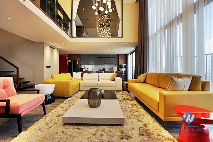 A marvelous duplex 2 bedroom apartment for rent in PentStudio Hanoi