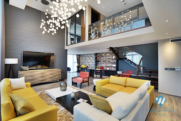 A marvelous duplex 2 bedroom apartment for rent in PentStudio Hanoi
