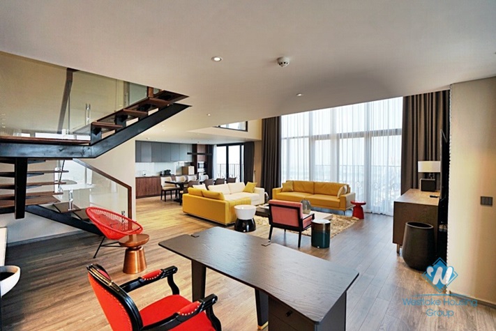 A marvelous duplex 2 bedroom apartment for rent in PentStudio Hanoi