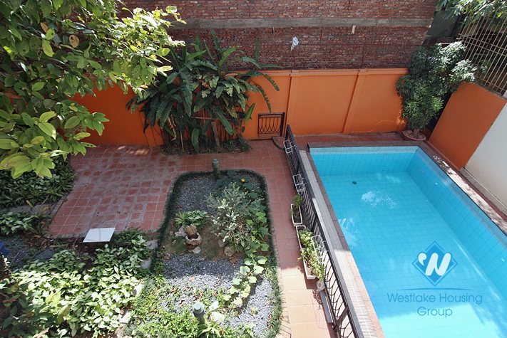 Swimming pool house for rent on To Ngoc Van, Tay Ho, Ha Noi