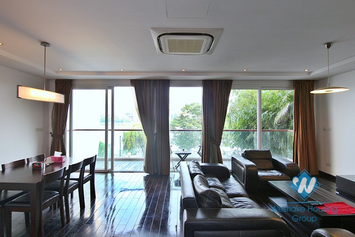 A lakeview 3 bedroom apartment for rent in Quang An, Tay Ho