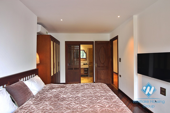 Japanese style 2+ bedroom apartment for rent in Yen Phu village, Tay Ho
