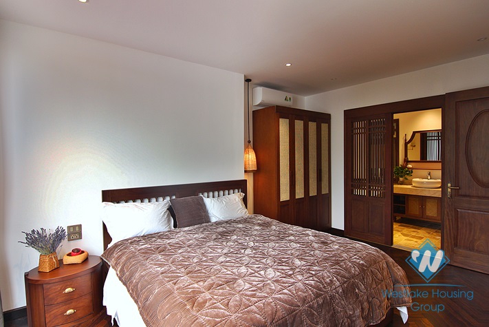 Japanese style 2+ bedroom apartment for rent in Yen Phu village, Tay Ho