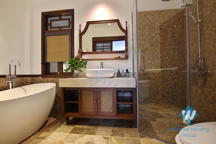 Japanese style 2+ bedroom apartment for rent in Yen Phu village, Tay Ho