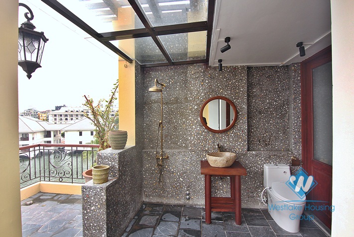 A strange and beautiful house by the West Lake for rent in Tay Ho, Hanoi