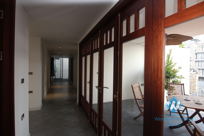 Asian contemporary style 4 bedrooms apartment for rent in Tay Ho, Ha Noi