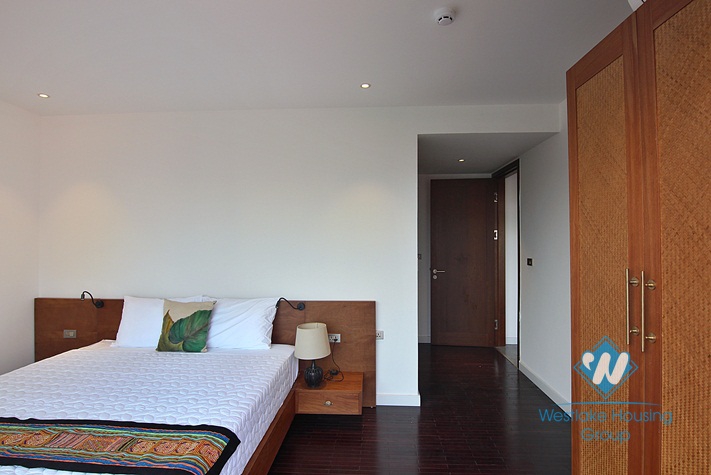 Asian contemporary style 4 bedrooms apartment for rent in Tay Ho, Ha Noi