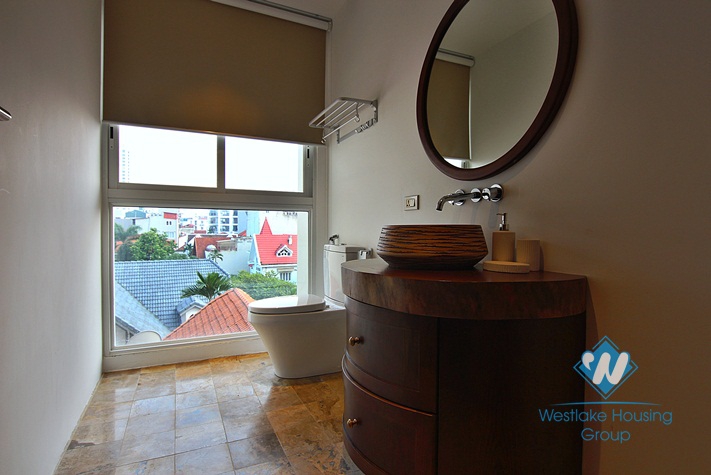 Asian contemporary style 4 bedrooms apartment for rent in Tay Ho, Ha Noi