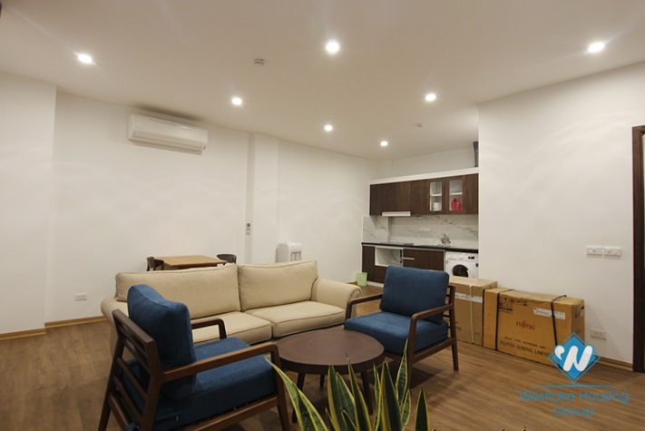 A $350 Nicely Furnished 65sqm 1-Bedroom Apartment for Rent on Dang Thai Mai str., Tay Ho district. 