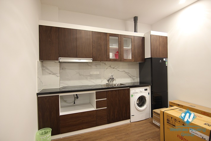 A $350 Nicely Furnished 65sqm 1-Bedroom Apartment for Rent on Dang Thai Mai str., Tay Ho district. 