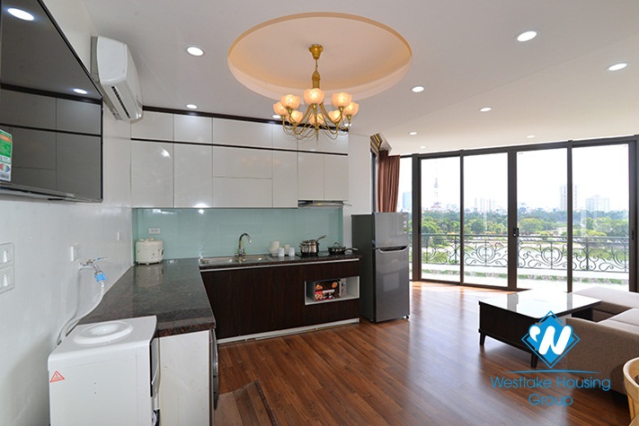 Lake view two bedroom apartment for rent in Hai Ba Trung district, Hanoi