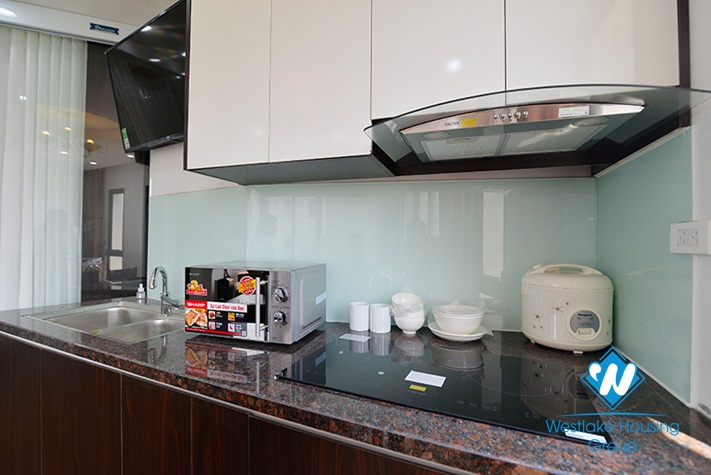 Lake view one bedroom apartment for rent in Hai Ba Trung District , HN