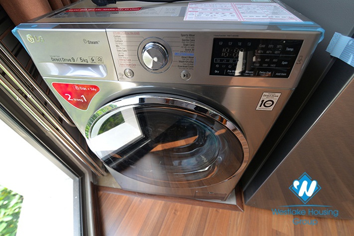 Lake view one bedroom apartment for rent in Hai Ba Trung District , HN