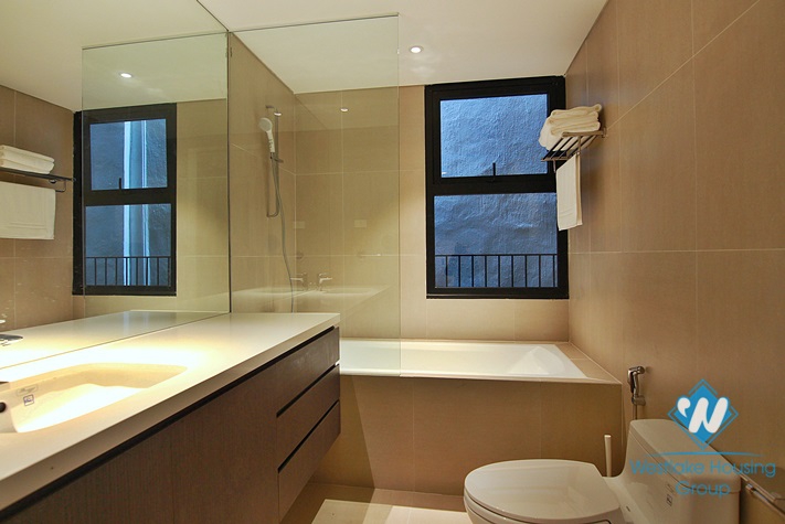 A superb two-bedroom apartment with breathtaking lake view from the rooftop on Xuan Dieu st
