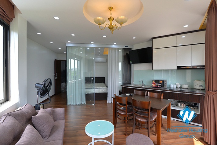 Lake view one bedroom apartment for rent in Hai Ba Trung District , HN