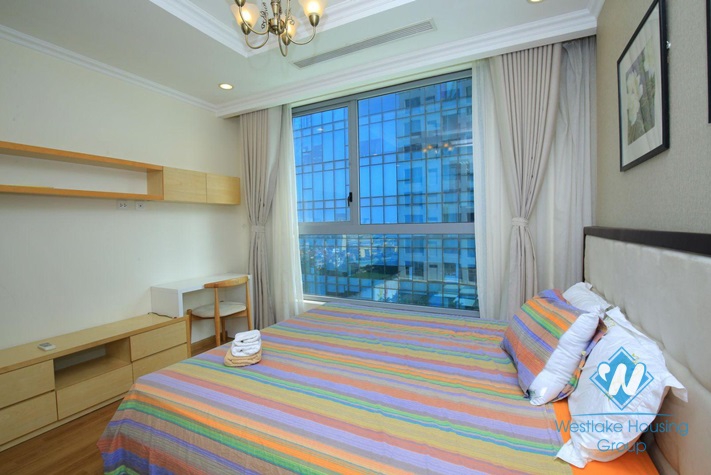 Bright two bedrooms apartment for rent in Vinhome Nguyen Chi Thanh, Dong Da