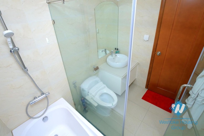 Bright two bedrooms apartment for rent in Vinhome Nguyen Chi Thanh, Dong Da