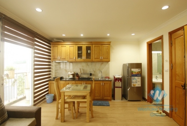 Top floor one bedroom apartment for rent near Lottle Tower, Ba Dinh, Hanoi.