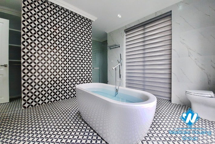 Brand new four-bedroom villa with luxurious furniture for rent at Vinhome Riverside Long Bien