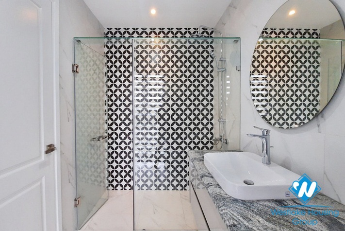 Brand new four-bedroom villa with luxurious furniture for rent at Vinhome Riverside Long Bien